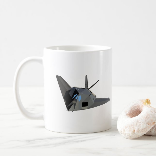 Taza De Café Avión estadounidense de ataque sigiloso (Con donut)
