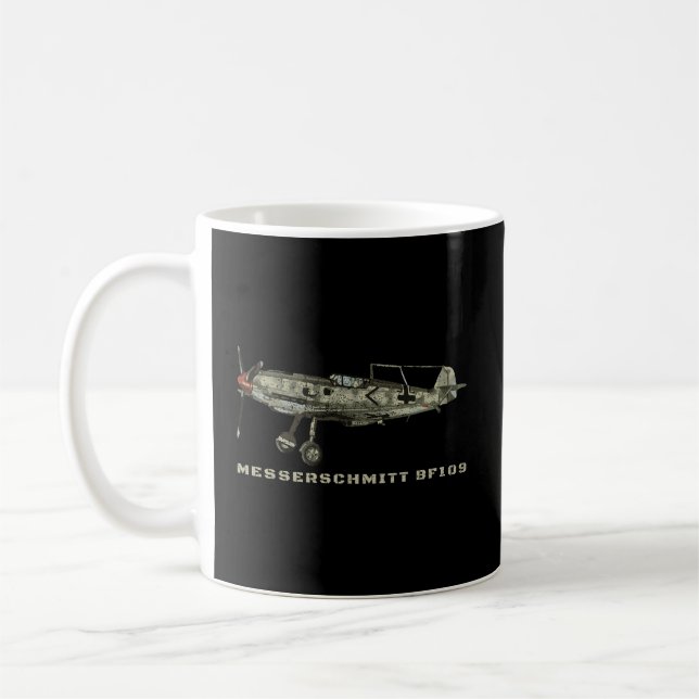 Taza De Café Avión G Messerschmitt Bf 109 alemán de la Segunda  (Izquierda)