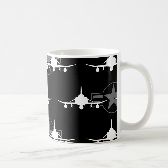 Taza De Café Avión militar de caza F-4 Phantom II (Derecha)