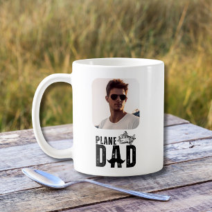 Taza De Café AVIÓN Papá y Avión, 2 Foto, Cumpleaños Divertido, 