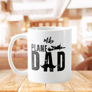 Taza De Café AVIÓN Papá y Avión Antiguo, Día del Padre Divertid