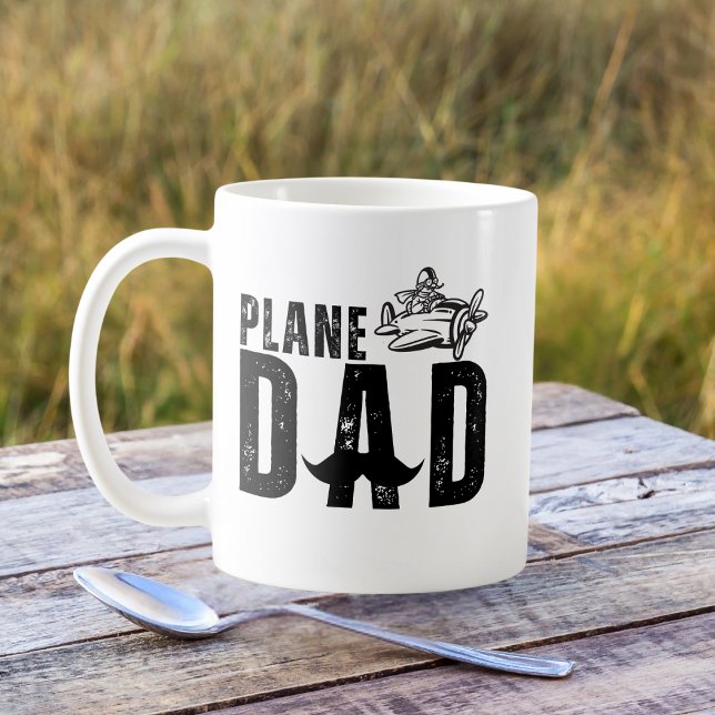 Taza De Café AVIÓN papá y avión viejo, divertido día del padre (Subido por el creador)