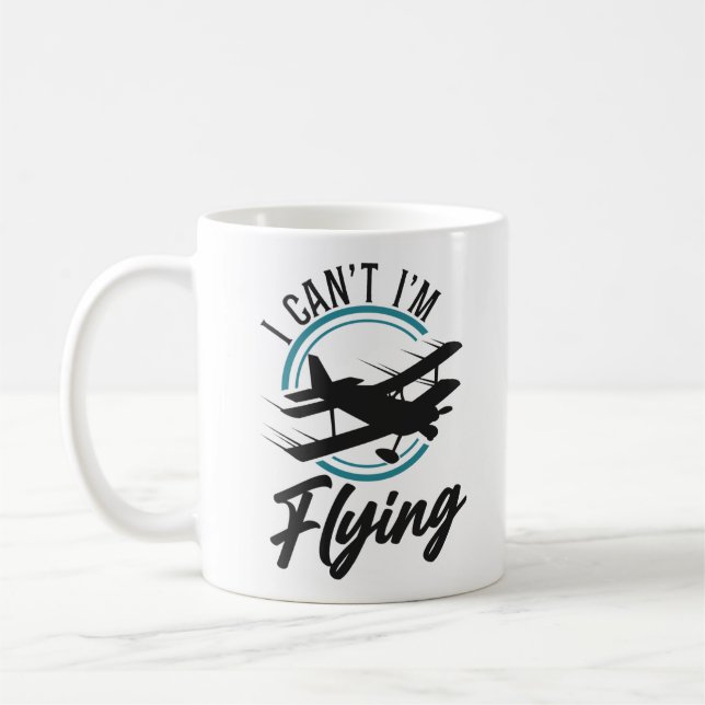 Taza De Café Avión Piloto No Puedo Volar (Izquierda)