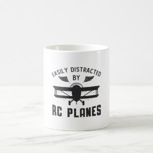 Taza De Café Avión RC-Avión Fácilmente Distraído Por Avión RC