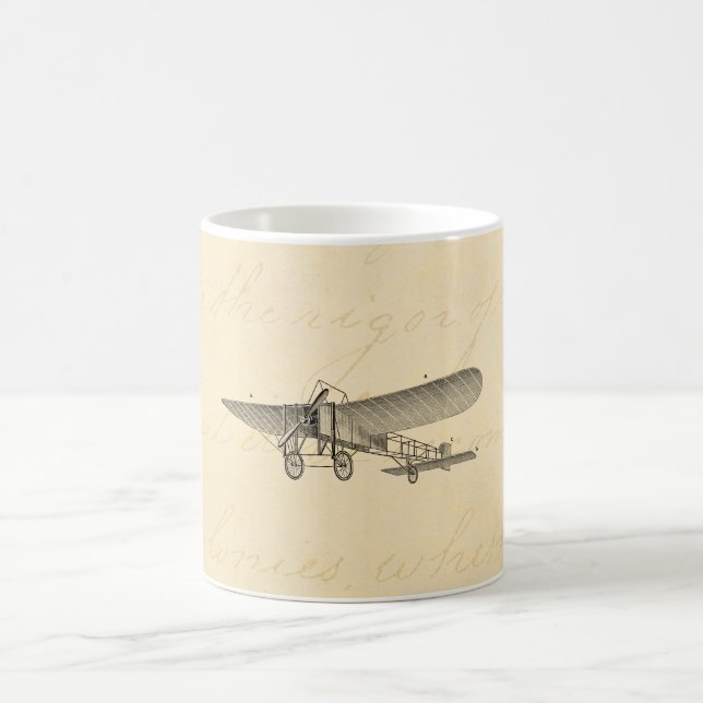 Taza De Café Avión retro del apoyo del aeroplano del propulsor (Centro)