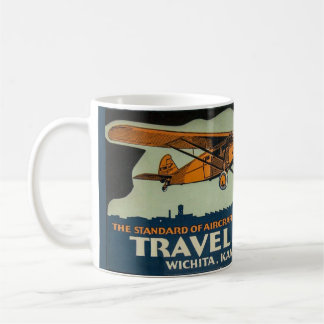 Taza De Café Avión Vintage Travel Air, Wichita la Capital Aérea