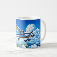 Avión volando, café de Cessna 152
