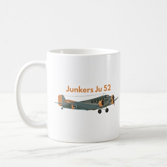 Taza De Café Avión WW2 alemán Ju 52 (Izquierda)