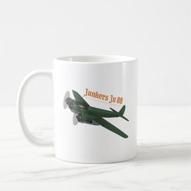 Taza De Café Avión WW2 alemán Ju 88 Ju Junkers (Izquierda)