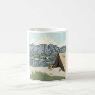 Taza De Café Avión Y Viajes De Pesca De Alaska Bush