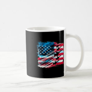 Taza De Café Aviones de combate con bandera de EE. UU. Patrióti