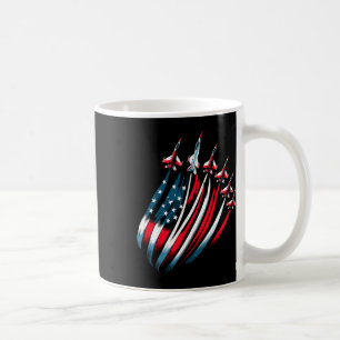 Taza De Café Aviones De Combate De La Bandera Patriótica De EE.