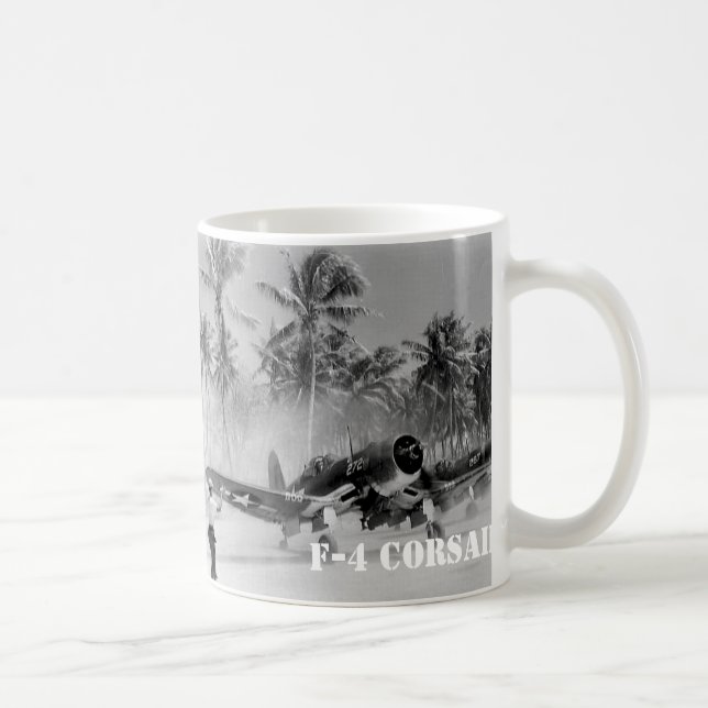 TAZA DE CAFÉ AVIONES DE COMBATE DEL CORSARIO F-4 (Derecha)