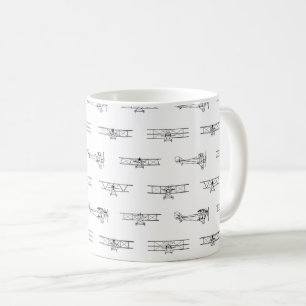 Taza De Café Aviones de época PERSONALIZADO temática de aviac