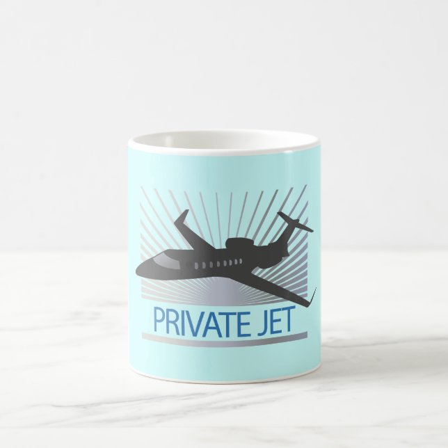 Taza De Café Aviones de jet privado (Centro)