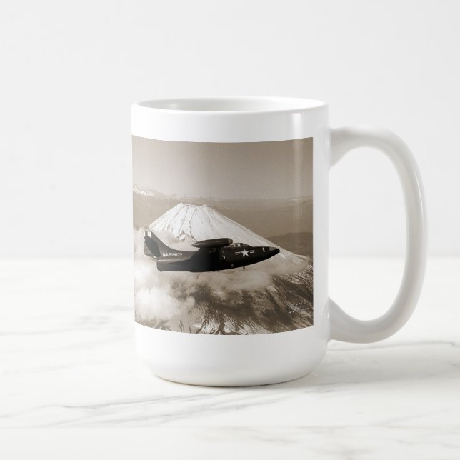 Taza De Café Aviones el monte Fuji Japón del Cuerpo del Marines (Derecha)