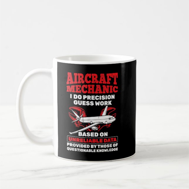 Taza De Café Aviones mecánicos de aviación de precisión Adivina (Izquierda)