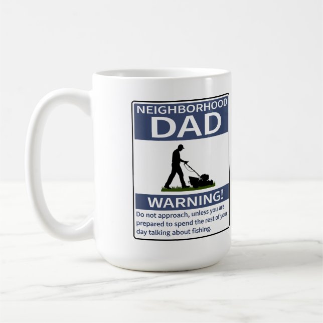 Taza De Café Aviso azul de papá del vecindario (Izquierda)
