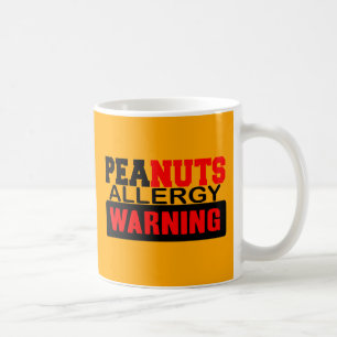 Taza De Café Aviso de alergia a cacahuetes