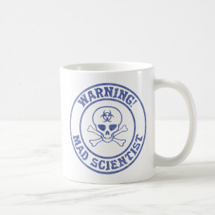 Taza De Café Aviso de Mad Scientist
