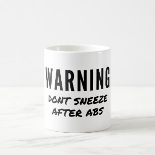 Taza De Café Aviso de no estornudar después del entrenamiento d