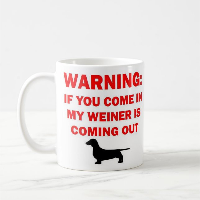 Taza De Café Aviso de que mi ganadero sale Chiste (Izquierda)