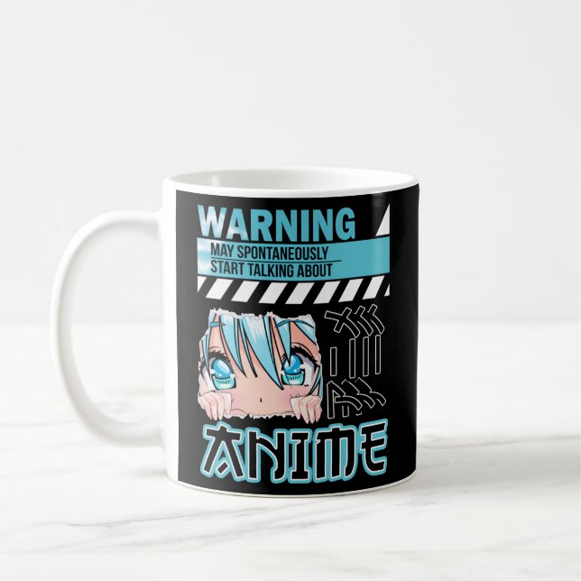 Taza De Café Aviso Puede Hablar Espontáneamente De Anime Manga (Izquierda)