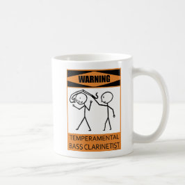 Taza De Café Aviso Temperamental Bass Clarinetist Coffee Mug