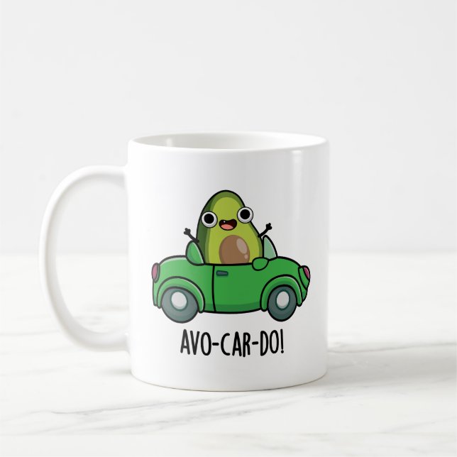 Taza De Café Avo-car-do Funny Aguacate Puns (Izquierda)