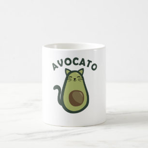 Taza De Café Avocado Avocado Cat Funny Food Green