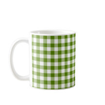 Avocado Green Plaid Gingham Retro Color