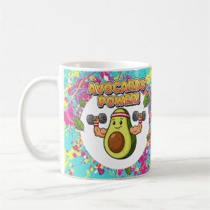 Taza De Café Avocardo Power Funny Personalizado Design