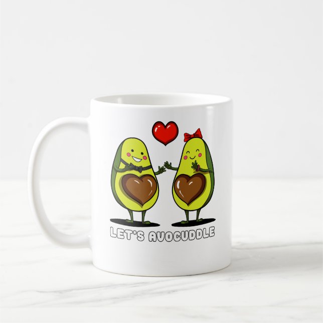 Taza De Café Avocuddle Chiste aguacate vegan (Izquierda)