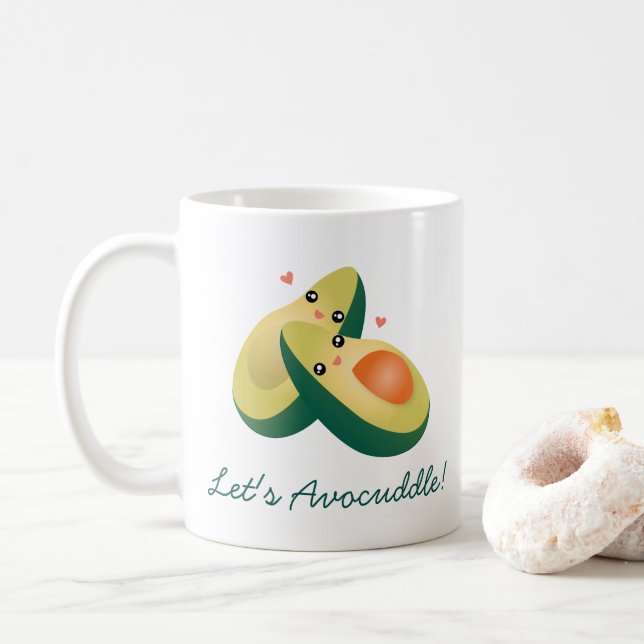 Taza De Café Avocuddle Humor gracioso aguacates (Con donut)
