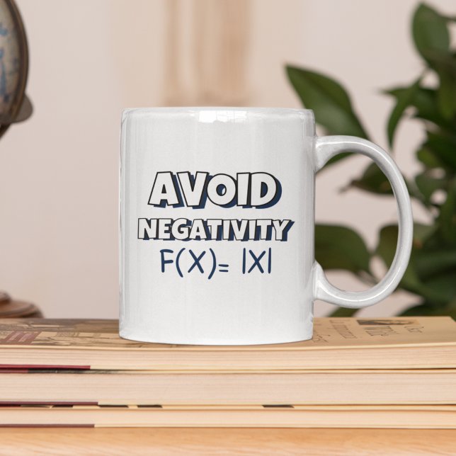 Taza De Café Avoit Negativity Funny Math  (Subido por el creador)