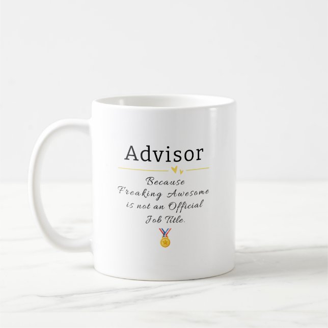 Taza De Café Awesome Advisor Cita Mug (Izquierda)