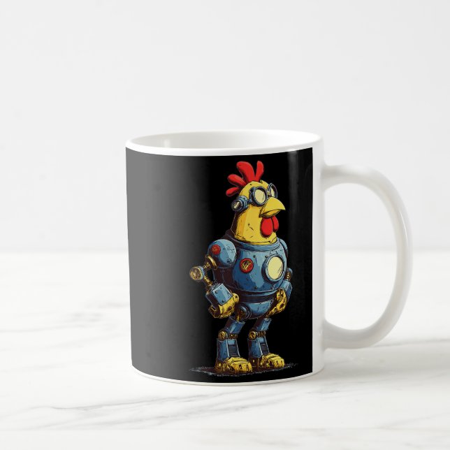 Taza De Café Awesome Chicken Robot For Future Animals Lovers  (Derecha)