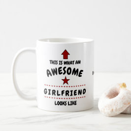 Taza De Café Awesome Girlfriend Valentina Mug Añadir tu nombre
