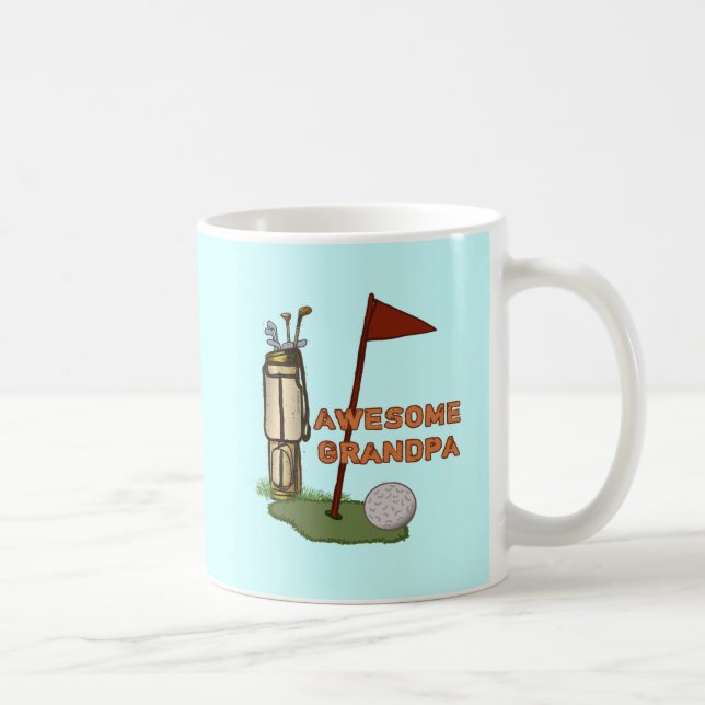 Taza De Café Awesome Grandpa Golf (Derecha)