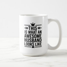 Taza De Café Awesome Husband Minimal Typography