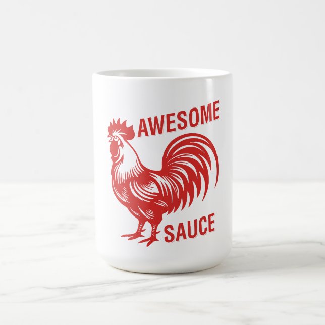 Taza De Café Awesome Sauce Rooster Funny (Centro)