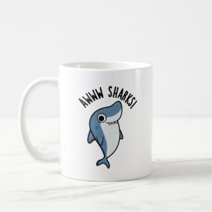 Taza De Café Awww Sharks Funny Animal Pun