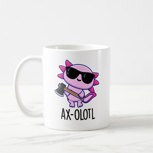 Taza De Café Ax-olotl Gracioso Animal Axolotl Pun (Izquierda)