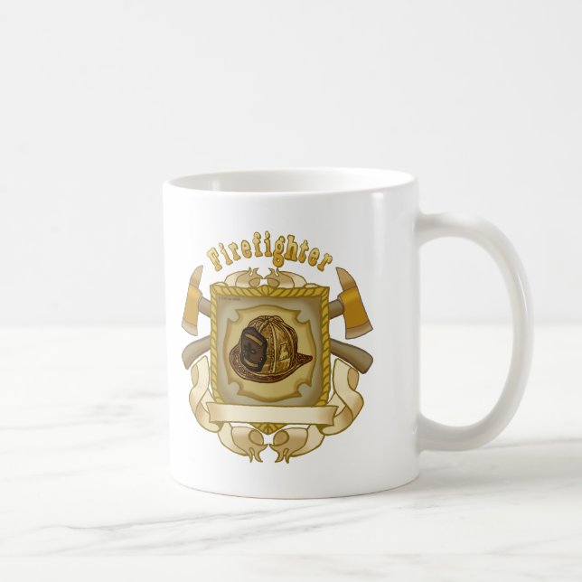Taza De Café Ax Shield FireFighter Mug (Derecha)