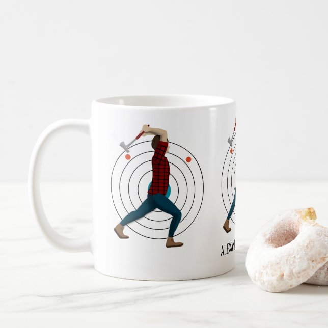 Taza De Café Ax Throwing (Con donut)