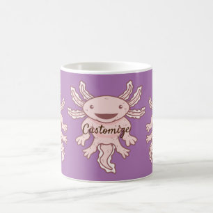 Taza De Café Axiolotl rosado lindo Thunder_Cove 