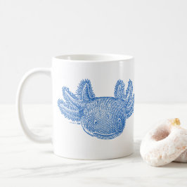 Taza de café Axolotl - AZUL