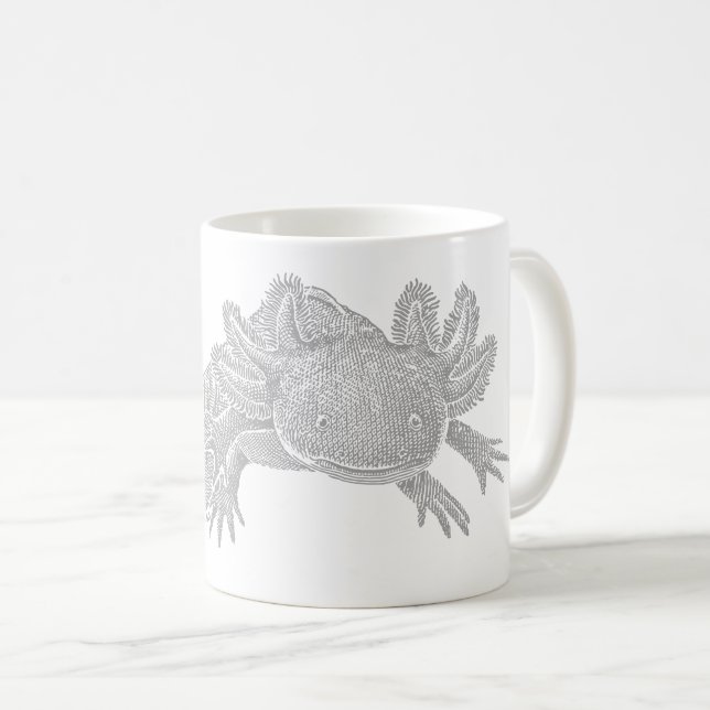 Taza De Café Axolotl Coffee Mug - GRAY (Anverso derecho)