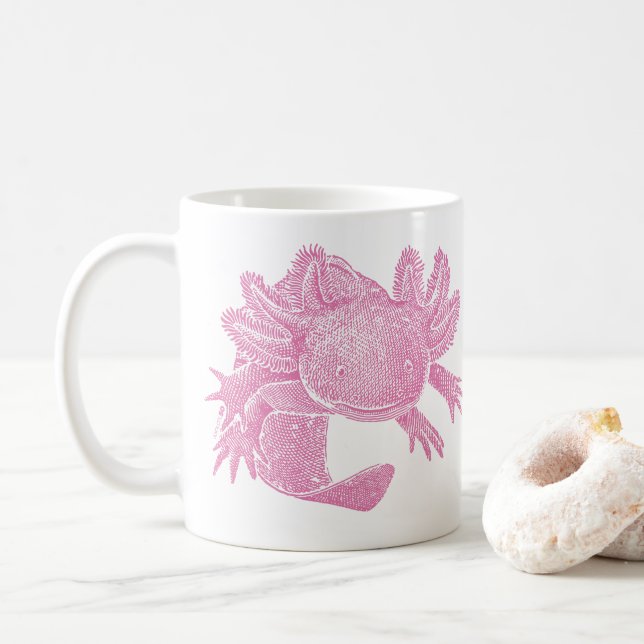 Taza De Café Axolotl Coffee Mug - PINK (Con donut)