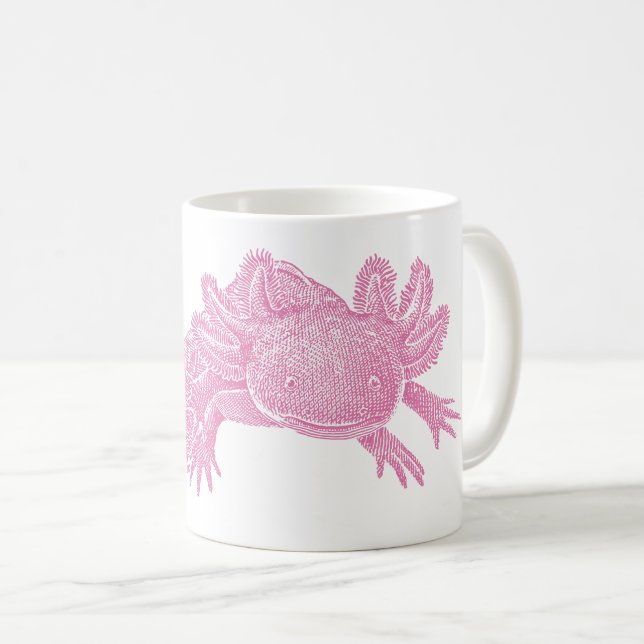 Taza De Café Axolotl Coffee Mug - PINK (Anverso derecho)